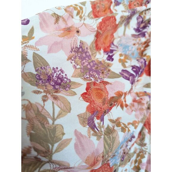 Torrid Georgette Blouse Womens Plus‎ Size 4X Ivory Floral Eyelet - Picture 5 of 13